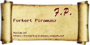 Forkert Piramusz névjegykártya